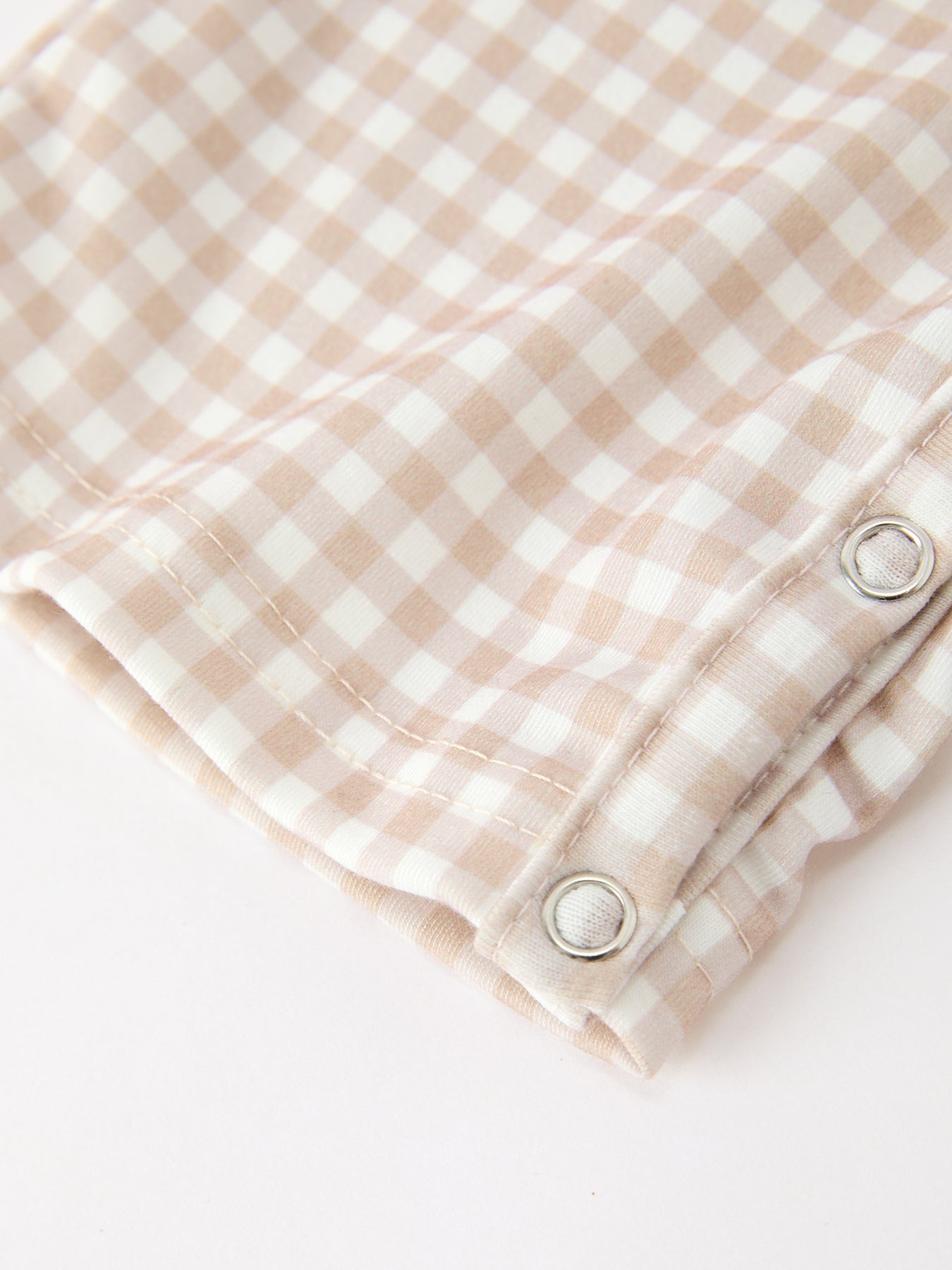 Thanksgiving Boys Gingham Jon Jon Embroidered Romper by Rylee Faith Designs