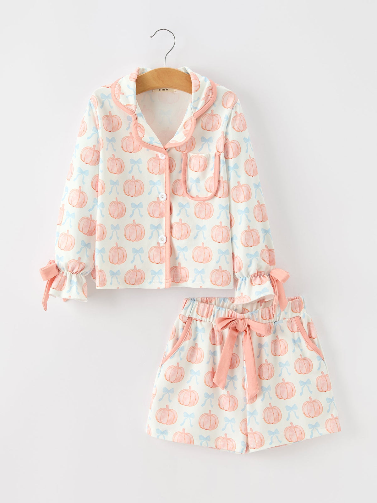 Mommy and Me Fall Pumpkin Print Pajama Set by Rylee Faith Designs