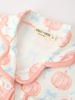 Mommy and Me Fall Pumpkin Print Pajama Set by Rylee Faith Designs