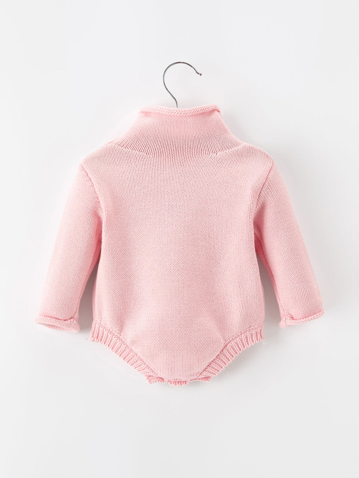 Christmas Candy Cane Bow Knit Baby Girls Romper by Rylee Faith Designs