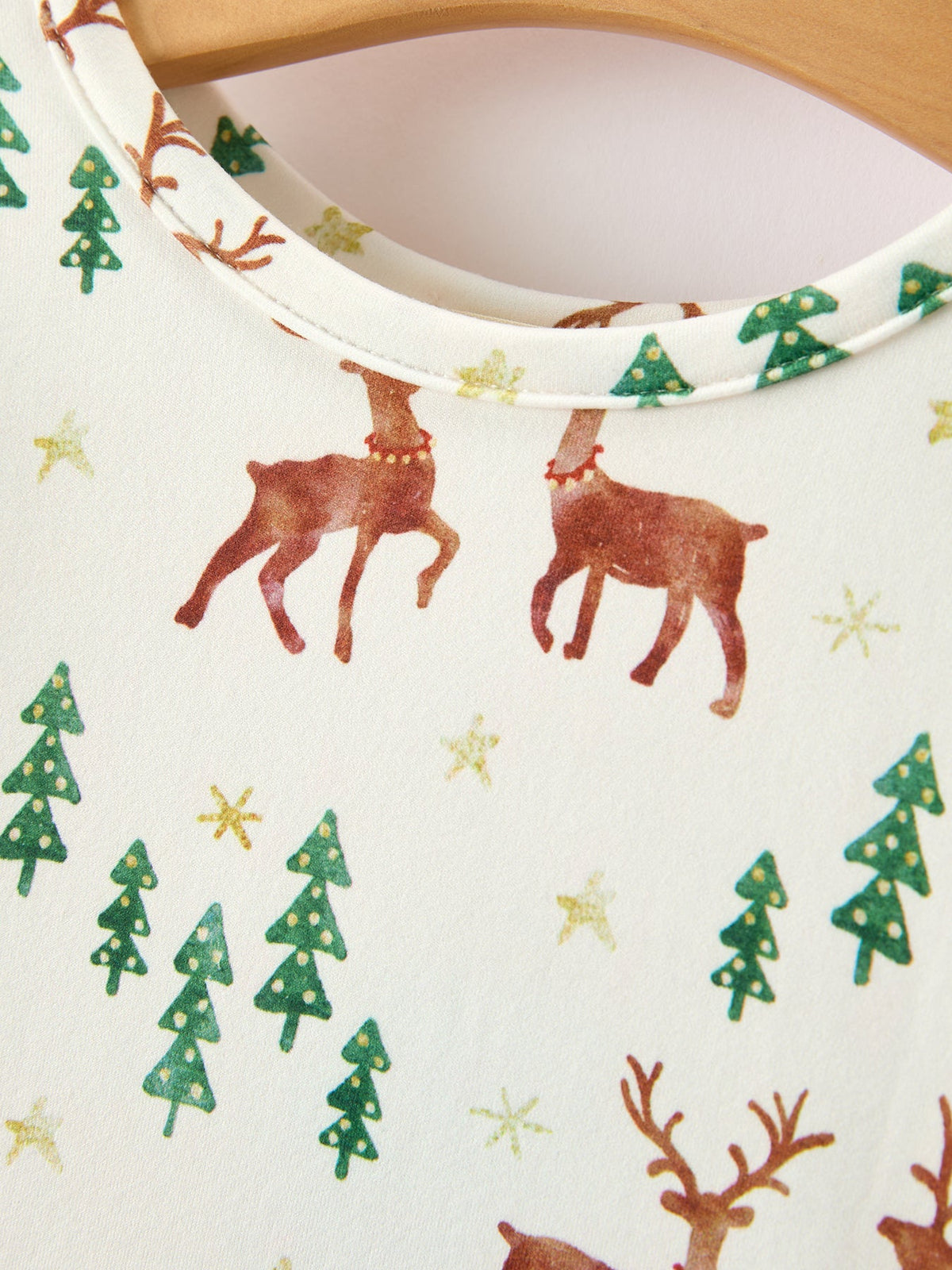 Christmas Girls Deer & Pine Tree Holiday Twirl Dress by Rylee Faith Designs