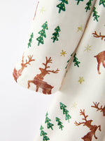 Christmas Girls Deer & Pine Tree Holiday Twirl Dress by Rylee Faith Designs