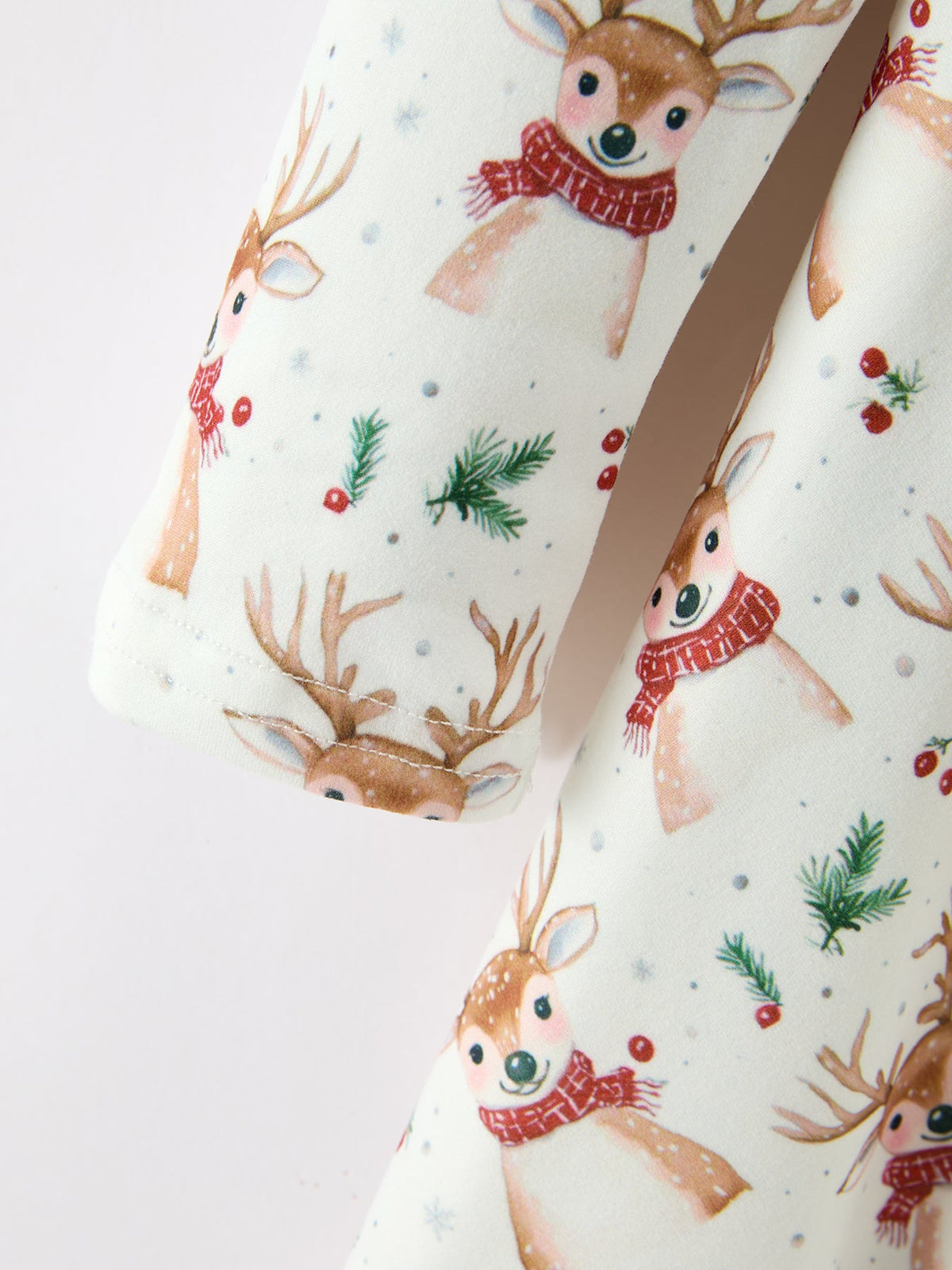 Girls Reindeer Christmas Twirl Long Sleeve Dress by Rylee Faith Designs