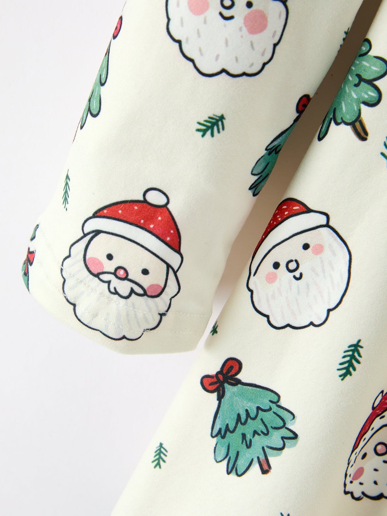 Girls Santa & Christmas Tree Print Twirl Dress by Rylee Faith Designs
