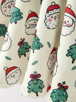 Girls Santa & Christmas Tree Print Twirl Dress by Rylee Faith Designs