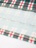 Baby Girl Christmas Plaid Embroidered Dress Wreath Collar by Rylee Faith Designs