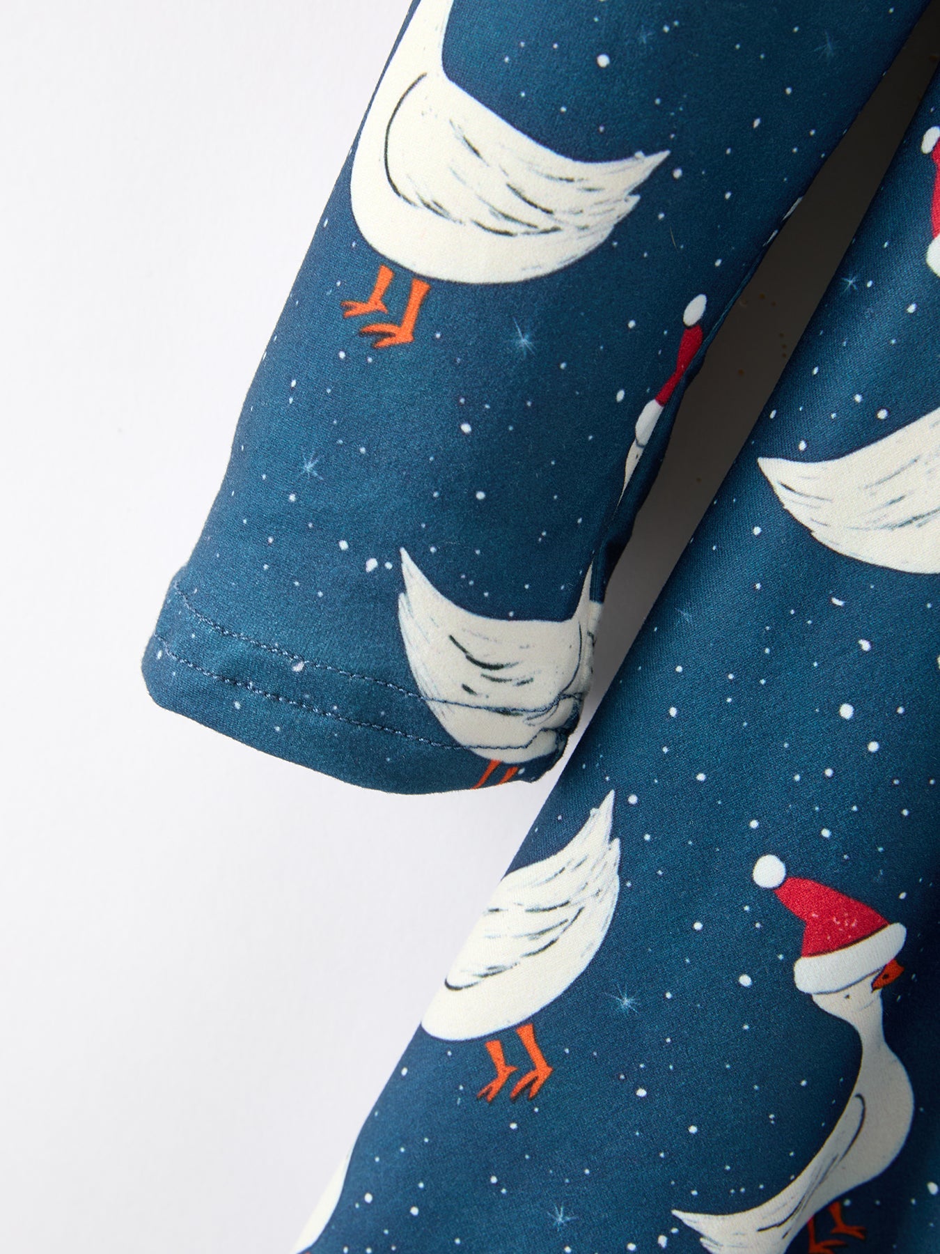 Christmas Girls Goose Twirl Dress Navy Long Sleeve Dress by Rylee Faith Designs