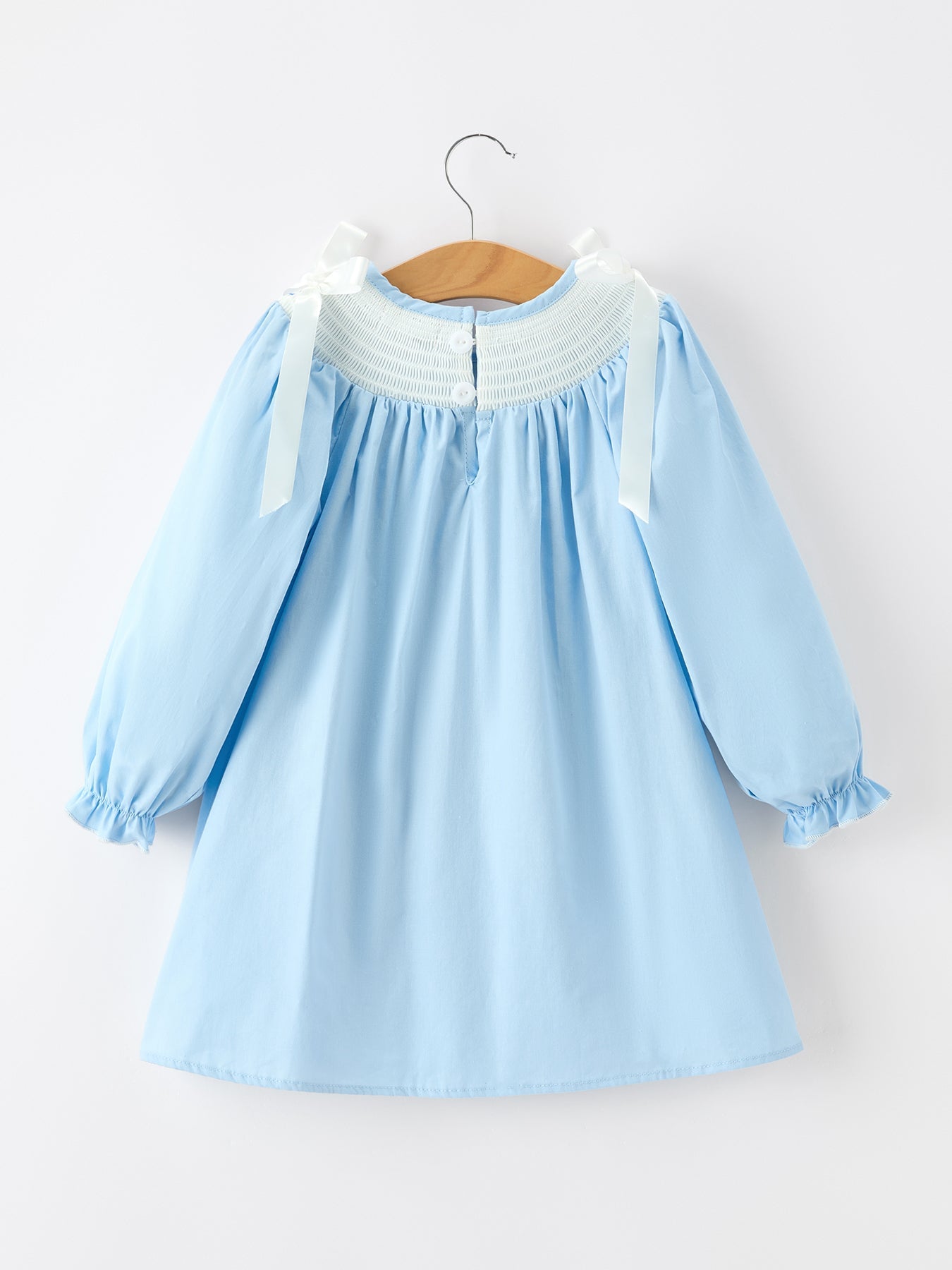 Christmas Nativity Smocked Long Sleeve Girls Dress by Rylee Faith Designs