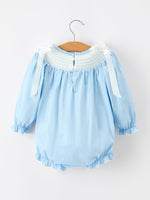 Christmas Nativity Smocked Baby Bubble Romper by Rylee Faith Designs