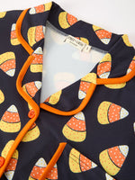 Halloween Candy Corn Mommy and Me Pajama Set Matching Lounge Set by Rylee Faith Designs