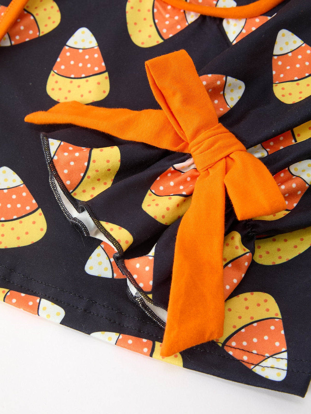 Halloween Candy Corn Mommy and Me Pajama Set Matching Lounge Set by Rylee Faith Designs