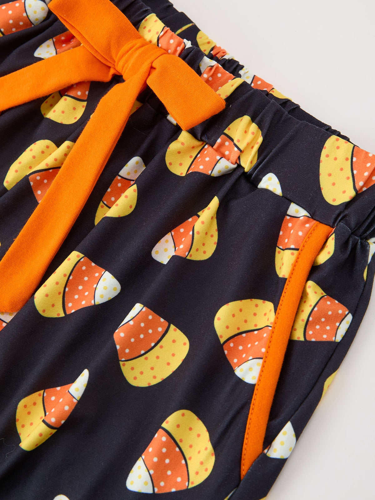 Halloween Candy Corn Mommy and Me Pajama Set Matching Lounge Set by Rylee Faith Designs