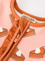 Girls Thanksgiving Pumpkin Pie Baby Girls Sleeper by Rylee Faith Designs
