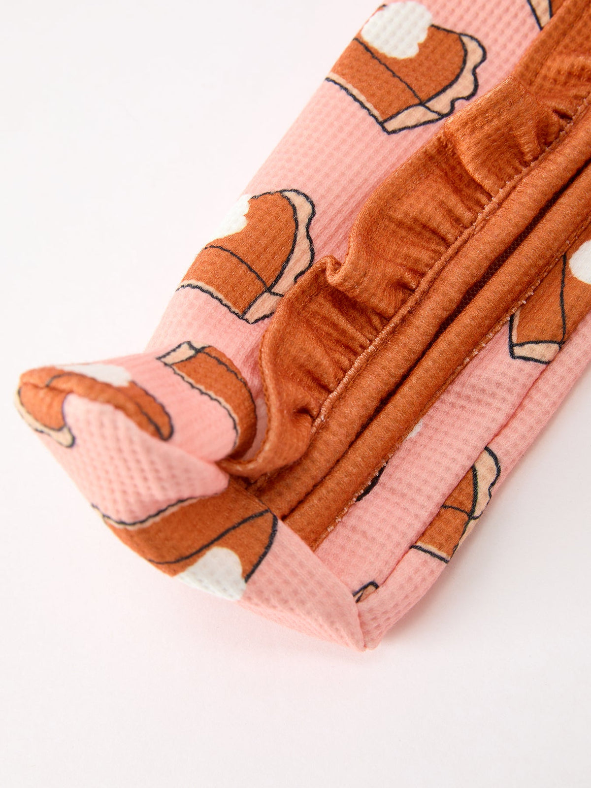 Girls Thanksgiving Pumpkin Pie Baby Girls Sleeper by Rylee Faith Designs