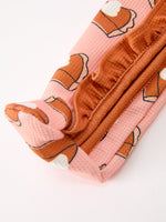 Girls Thanksgiving Pumpkin Pie Baby Girls Sleeper by Rylee Faith Designs