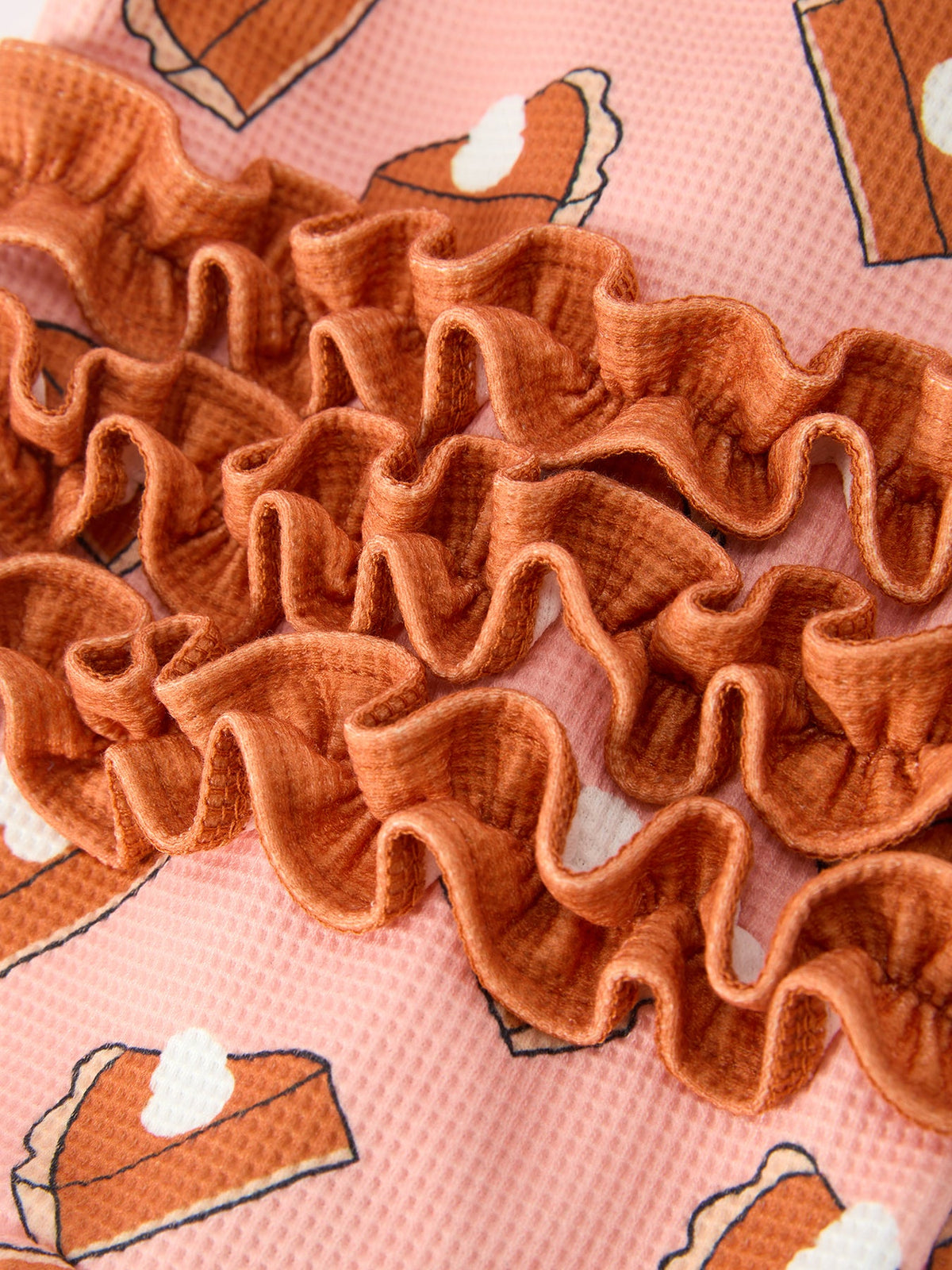 Girls Thanksgiving Pumpkin Pie Baby Girls Sleeper by Rylee Faith Designs