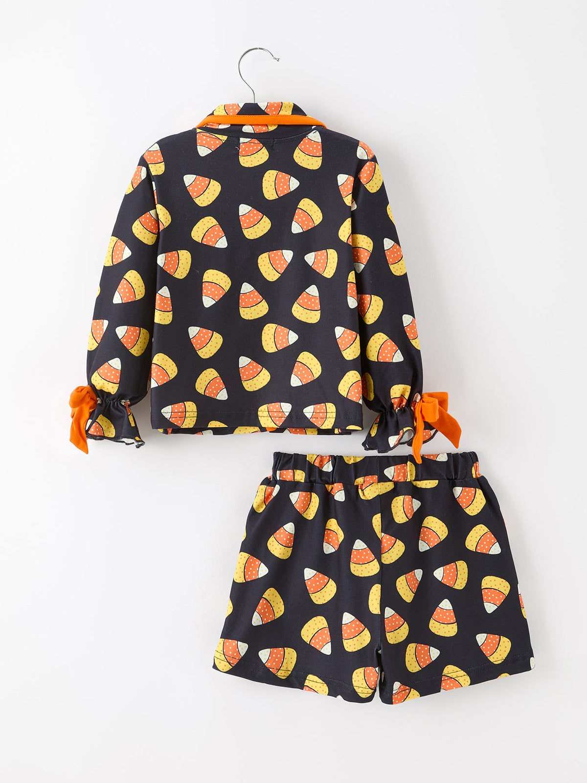 Halloween Candy Corn Mommy and Me Pajama Set Matching Lounge Set by Rylee Faith Designs