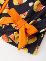 Halloween Candy Corn Mommy and Me Pajama Set Matching Lounge Set by Rylee Faith Designs