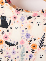 Halloween Black Cat Girls Twirl Dress by Rylee Faith Designs