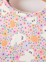 Halloween Ghost Print Girls Twirl Dress Long Sleeve by Rylee Faith Designs