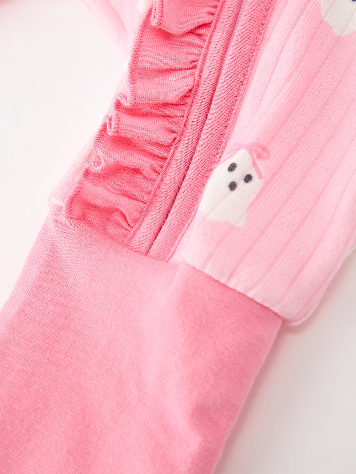 Halloween Ghost Baby Girl Pink Pajamas Ruffle Zipper Romper by Rylee Faith Designs