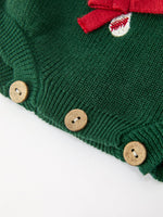 Christmas Jolly Candy Cane Knit Baby Romper by Rylee Faith Designs