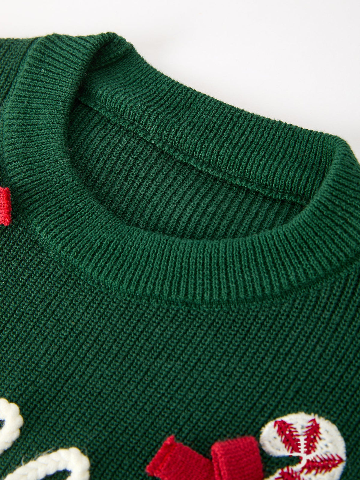 Girls Christmas Jolly Candy Cane Bow Knit Sweater by Rylee Faith Designs