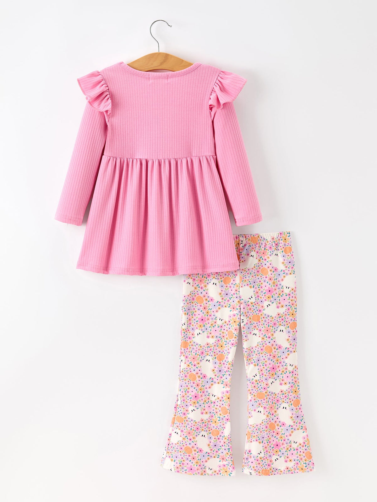 Halloween Ghost Girls Bell Bottom Pant Set Ruffle by Rylee Faith Designs