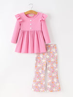 Halloween Ghost Girls Bell Bottom Pant Set Ruffle by Rylee Faith Designs