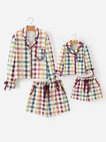 Mommy and Me Fall Plaid  Pajama Set by Rylee Faith Designs