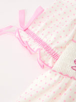Christmas Smocked Girls Dress Embroidered Holiday Ruffle Collar by Rylee Faith Designs