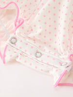 Christmas Smocked Baby Girl Bubble Romper Embroidered Ruffle Collar by Rylee Faith Designs
