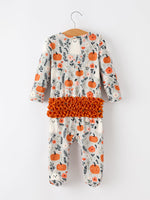 Baby Halloween Pumpkin Ghost Zip Romper by Rylee Faith Designs (view 2 of 5)
