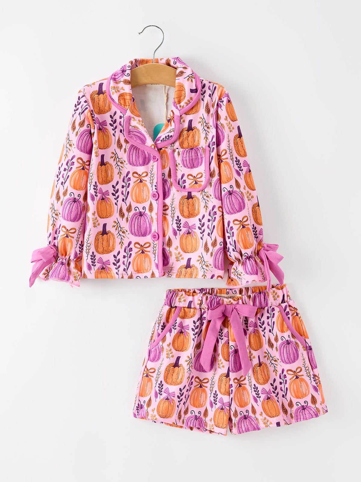 Mommy & me Halloween Pumpkin Pajama Set by Rylee Faith Designs