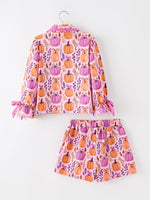 Mommy & me Halloween Pumpkin Pajama Set by Rylee Faith Designs