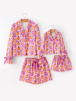 Mommy & me Halloween Pumpkin Pajama Set by Rylee Faith Designs