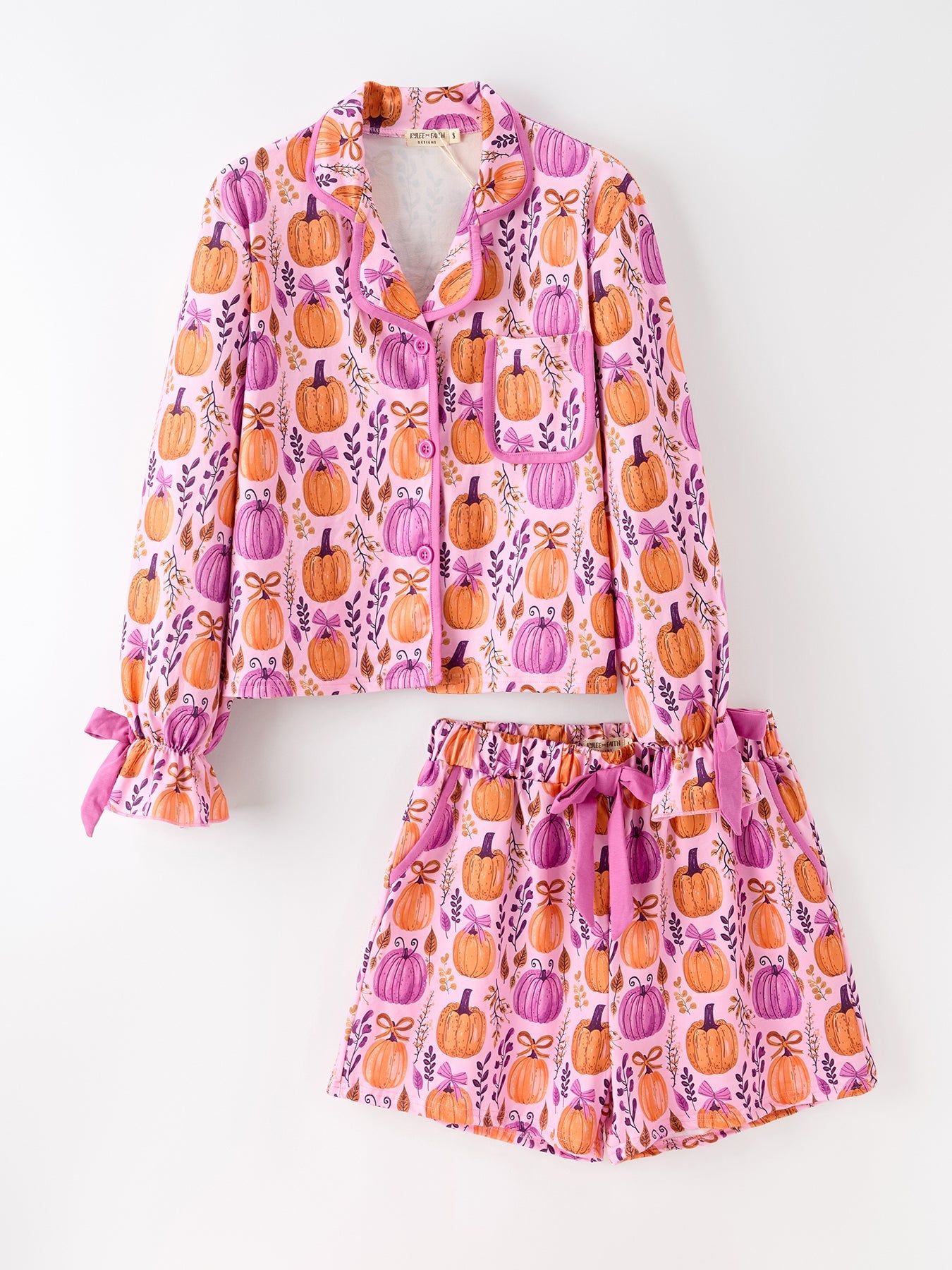 Mommy & me Halloween Pumpkin Pajama Set by Rylee Faith Designs