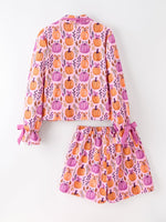 Mommy & me Halloween Pumpkin Pajama Set by Rylee Faith Designs