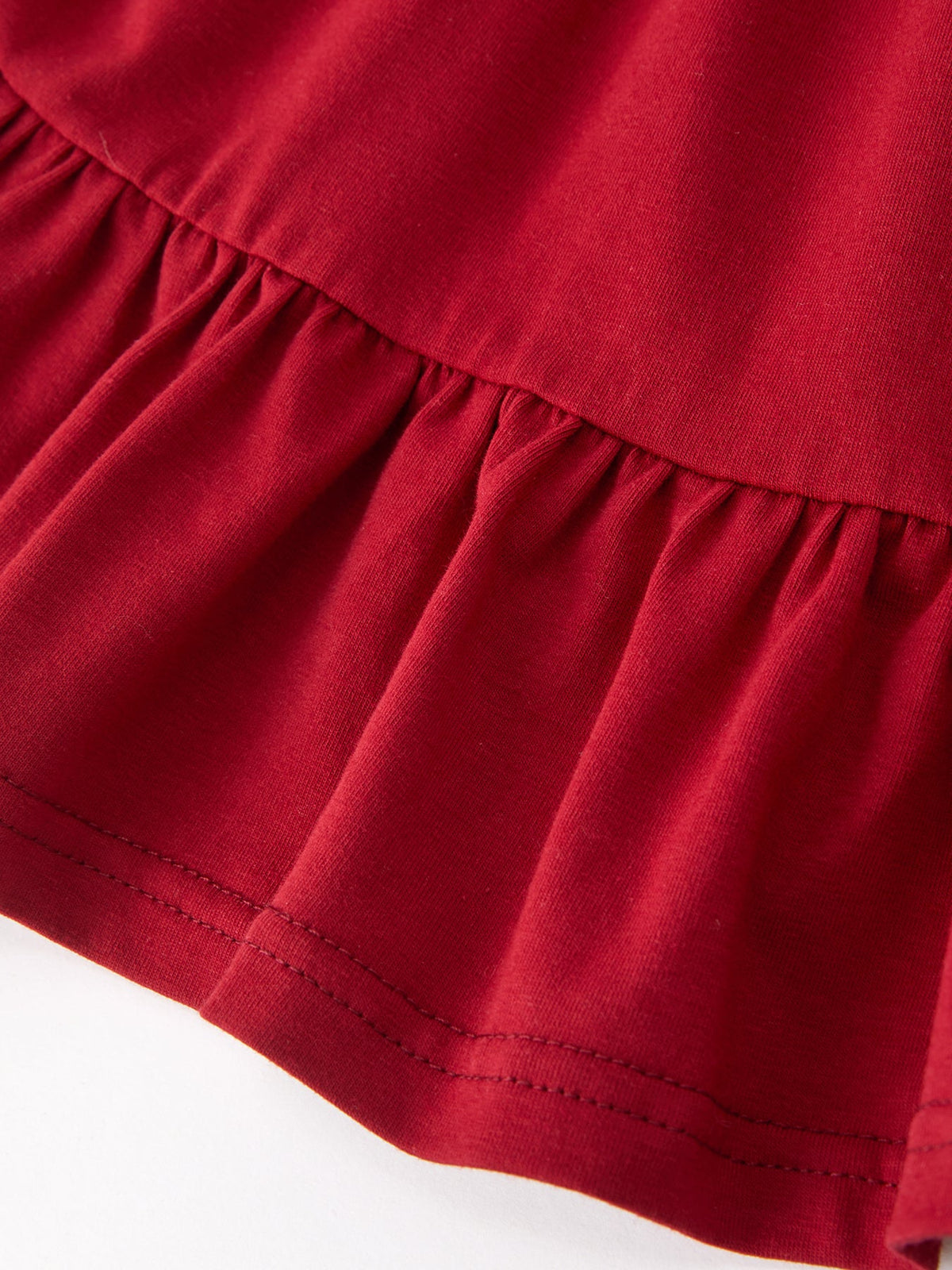 Christmas Girls Red Lace Bow Ruffle Dress by Rylee Faith Designs