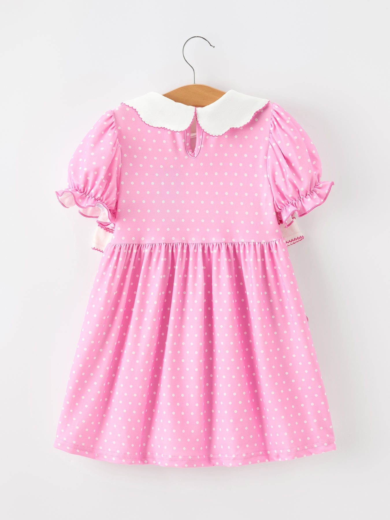 Christmas Girls Santa Bow Peter Pan Collar Dress by Rylee Faith Designs
