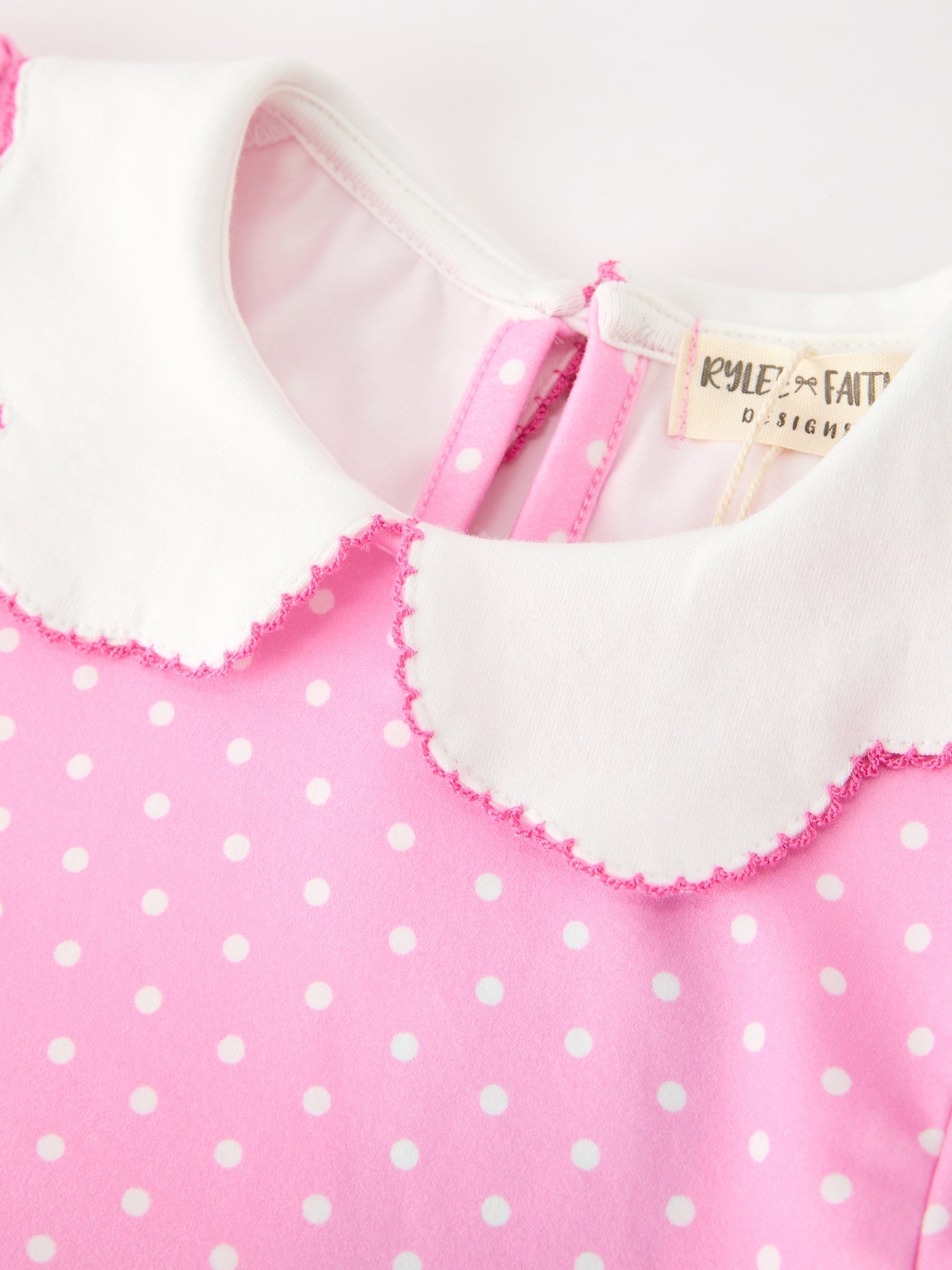 Christmas Girls Santa Bow Peter Pan Collar Dress by Rylee Faith Designs