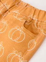 Fall Girls Pumpkin Bow Bell Bottom Pants by Rylee Faith Designs
