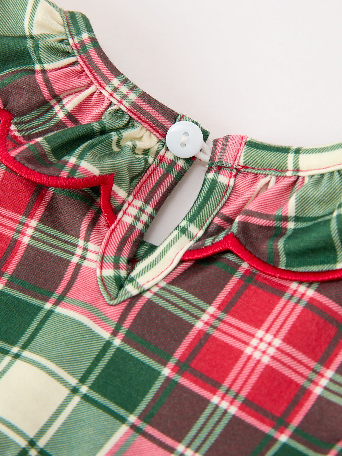 Christmas Girls Plaid Smocked Ruffle Collar Bloomer Set by Rylee Faith Designs