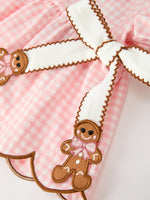 Christmas Girls Gingerbread Peter Pan Collar Bloomer Set by Rylee Faith Designs