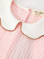 Christmas Girls Gingerbread Peter Pan Collar Dress by Rylee Faith Designs