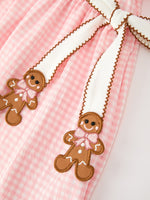 Christmas Girls Gingerbread Peter Pan Collar Dress by Rylee Faith Designs
