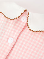 Christmas Girls Gingerbread Peter Pan Collar Dress by Rylee Faith Designs