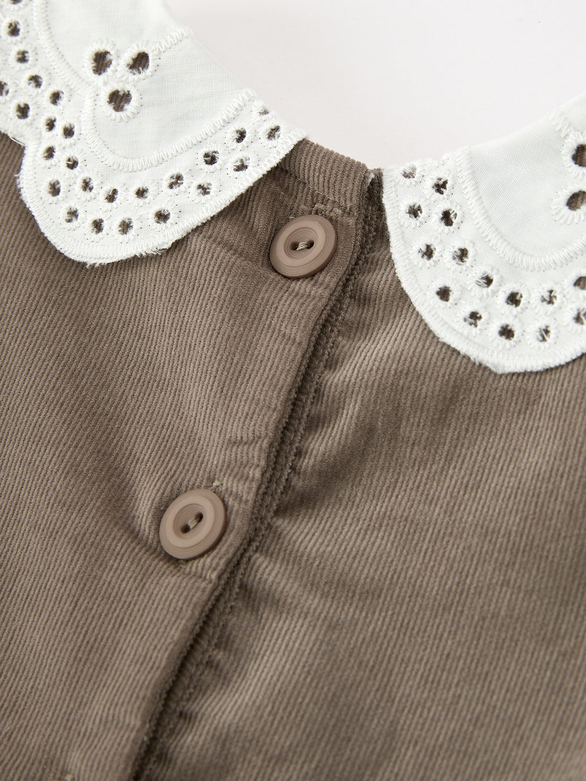 Fall Girls Pumpkin Smocked Eyelet Collar Corduroy Dress by Rylee Faith Designs