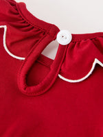 Baby Girls Christmas Reindeer Smocked Bubble Romper by Rylee Faith Designs