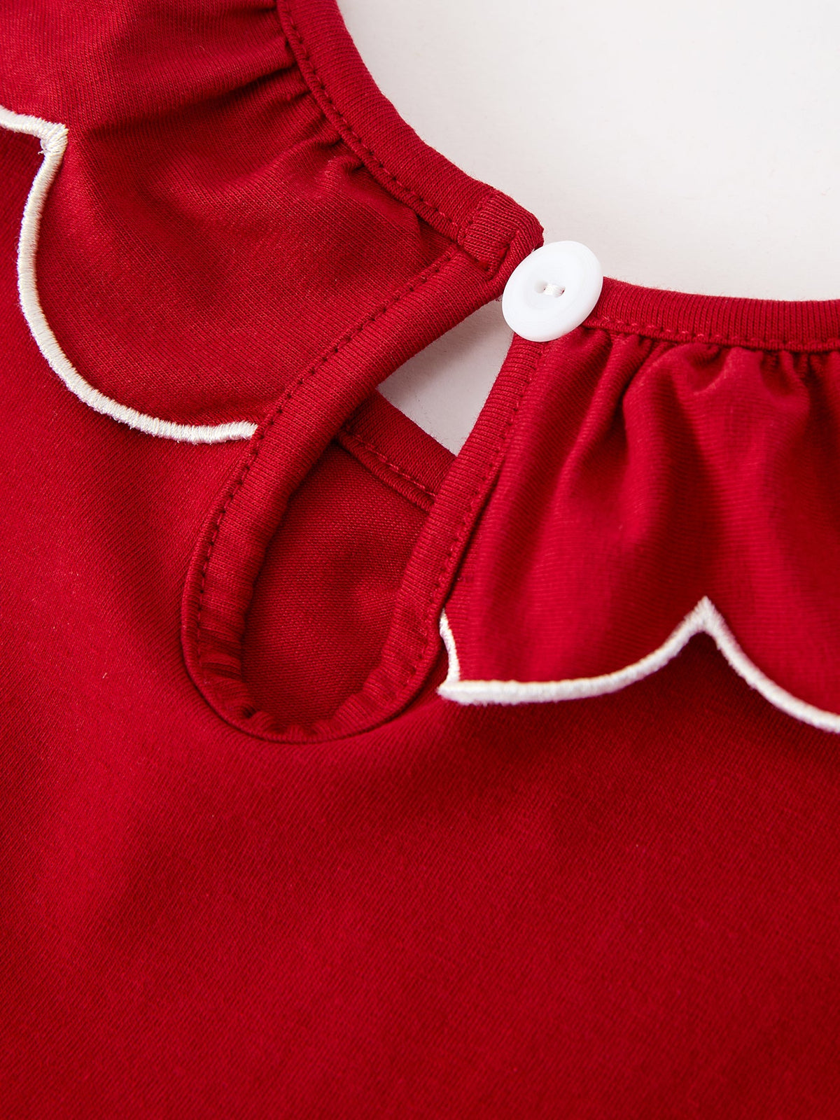 Girls Christmas Reindeer Smocked Red Bow Dress by Rylee Faith Designs